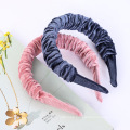 Bandeau fascia per capelli Korean Autumn Winter head band Solid Velvet Folds Hairband for Women Girl Headbands Hair Accessories